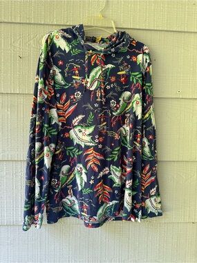 Polo Ralph Lauren Mens Hawaiian Tropical Surfer Print Hoodie /Top ~XL